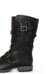 Madden Girl Raszcal Black Slouchy Belted Combat Boots