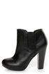 Madden Girl Zelouss Black High Heel Ankle Boots