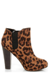 Madden Girl Zelouss Leopard Print High Heel Ankle Boots