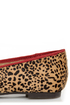 Mia Bardot Leopard Print Pony Fur Pointed Smoking Slipper Flats
