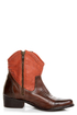 Mia Richwood Brown and Orange Two-Tone Leather Cowboy Boots