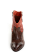 Mia Richwood Brown and Orange Two-Tone Leather Cowboy Boots