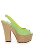 Machi Anita Mint Green Slingback Platform Heels