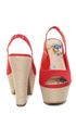 Machi Anita Red Slingback Platform Heels