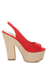 Machi Anita Red Slingback Platform Heels
