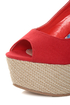 Machi Anita Red Slingback Platform Heels