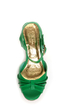 Mona Mia Amparito Green Ruched Peep Toe Kitten Heels