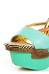Mona Mia Mayo Mint Tribal Patterned Sculpted Platform Heels