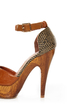 Mona Mia Trinidad Tan Woven Platform Heels
