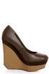 Michael Antonio Agnes Dark Brown Double Platform Wedges
