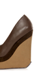Michael Antonio Agnes Dark Brown Double Platform Wedges