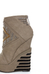 Michael Antonio Studio Cass Taupe Beaded Triple Wedge Booties