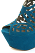Michael Antonio Studio Gallista Blue Velvet Cutout Platforms