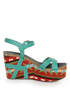 Michael Antonio Genoa Green Southwest Print Platform Sandals