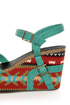 Michael Antonio Genoa Green Southwest Print Platform Sandals