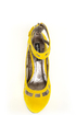 Michael Antonio Studio Lavonne Yellow Velvet Cutout Pumps