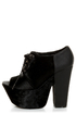 Michael Antonio Studio Medford Black Pony Fur Lace-Up Platforms