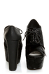 Michael Antonio Studio Medford Black Pony Fur Lace-Up Platforms