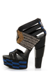 Michael Antonio Studio Taraji Black Beaded Platform Heels