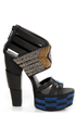 Michael Antonio Studio Taraji Black Beaded Platform Heels