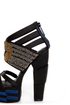 Michael Antonio Studio Taraji Black Beaded Platform Heels