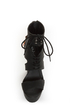 Michael Antonio Studio Thayer Black Tail Feather Lace-Up Heels