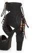 Michael Antonio Studio Thayer Black Tail Feather Lace-Up Heels