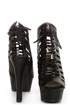 Michael Antonio Tiber Black Cutout Lace-Up Platform Booties