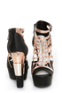 Michael Antonio Studio Townsend Black Metallic Cage Heels