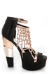 Michael Antonio Studio Townsend Black Metallic Cage Heels