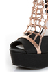 Michael Antonio Studio Townsend Black Metallic Cage Heels