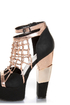 Michael Antonio Studio Townsend Black Metallic Cage Heels