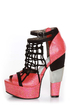 Michael Antonio Studio Townsend-Rep Red Metallic Cage Heels