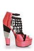 Michael Antonio Studio Townsend-Rep Red Metallic Cage Heels