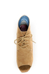 Maker's Flavia 30 Camel Lace-Up Peep Toe Booties