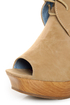 Maker's Flavia 30 Camel Lace-Up Peep Toe Booties
