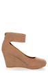 Mixx Agnes Sand Suede Anklewrap Wedges