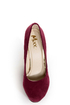 Mixx Pinky Burgundy Microfiber Platform Wedges