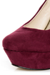 Mixx Pinky Burgundy Microfiber Platform Wedges