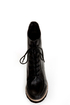Matiko Cooper Black Leather Lace-Up Wedge Sneakers