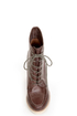 Matiko Cooper Brown Leather Lace-Up Wedge Sneakers