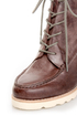 Matiko Cooper Brown Leather Lace-Up Wedge Sneakers