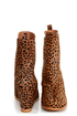 Matiko Kain Cheetah Print Pony Fur Hidden Wedge Chelsea Boots
