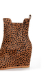 Matiko Kain Cheetah Print Pony Fur Hidden Wedge Chelsea Boots