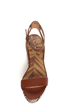 Matiko Lyon Brown with Black and White Print Flatform Sandals
