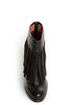 N.Y.L.A. Gravano Black Leather Fringe Booties