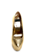 N.Y.L.A Issa Gold Leather Mega Platform Pumps