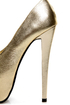 N.Y.L.A Issa Gold Leather Mega Platform Pumps