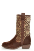 N.Y.L.A. Kylah Brown Tapestry Mid Calf Boots