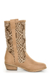 N.Y.L.A. Kylah Taupe Tapestry Mid Calf Boots